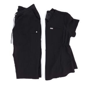 Figs Black Skinny Pants & Jumpsuit Set